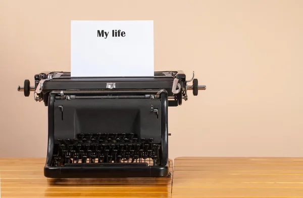 A címsor "My life", az írógép — Stock Fotó