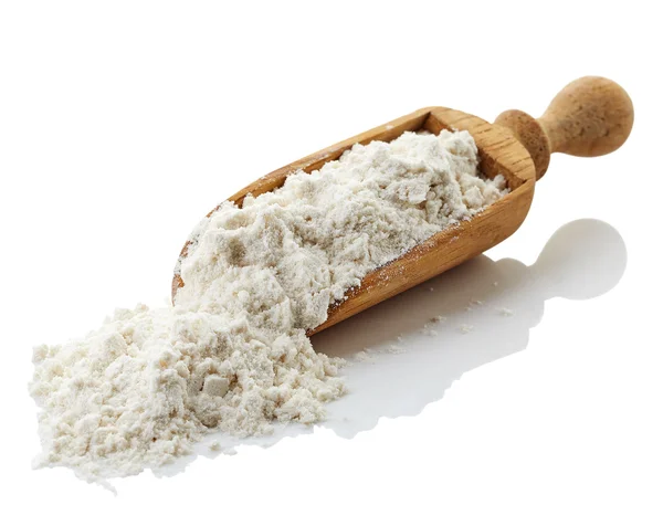 Scoop of buckwheat flour — Stock Photo, Image