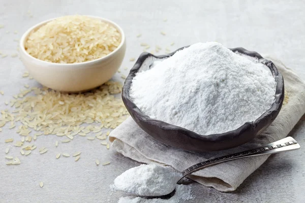 Rice flour and rice — Stock Photo, Image