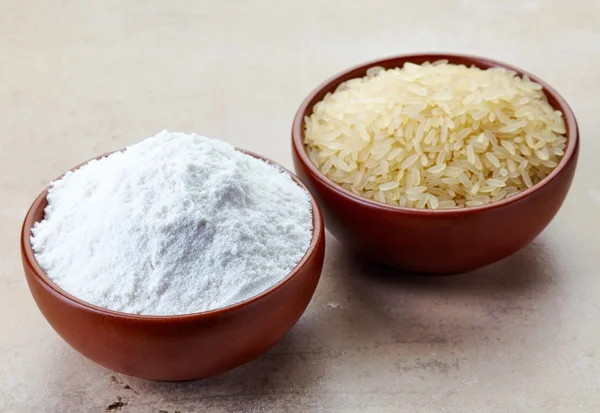 Pirinç unu ve pirinç — Stok fotoğraf