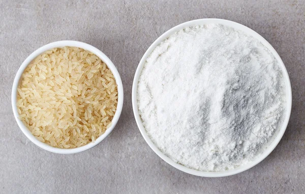 Rice flour and rice — Stock Photo, Image
