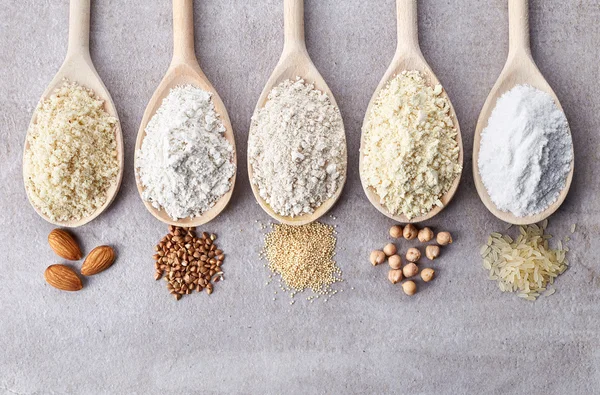 Various gluten free flour — Stock Photo, Image