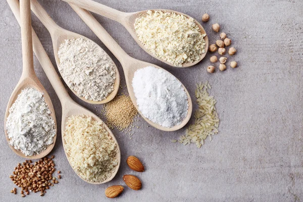 Various gluten free flour — Stock Photo, Image