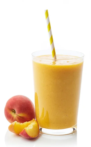 Glas Pfirsich-Smoothie — Stockfoto