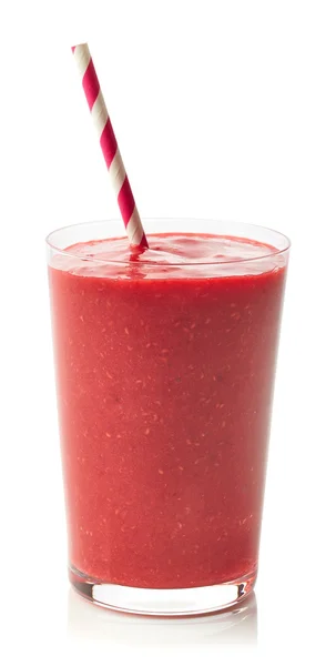 Glass of raspberry smoothie — Stock Photo, Image