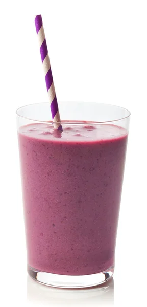 Glass of blackberry smoothie — Stock Photo, Image