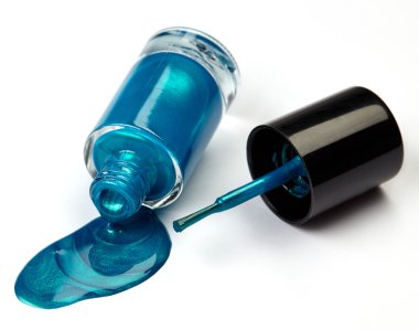 Blue shiny nail polish clipart