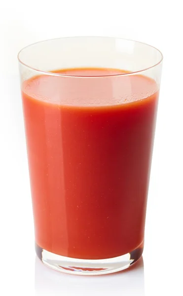 Vidro de suco de tomate fresco — Fotografia de Stock