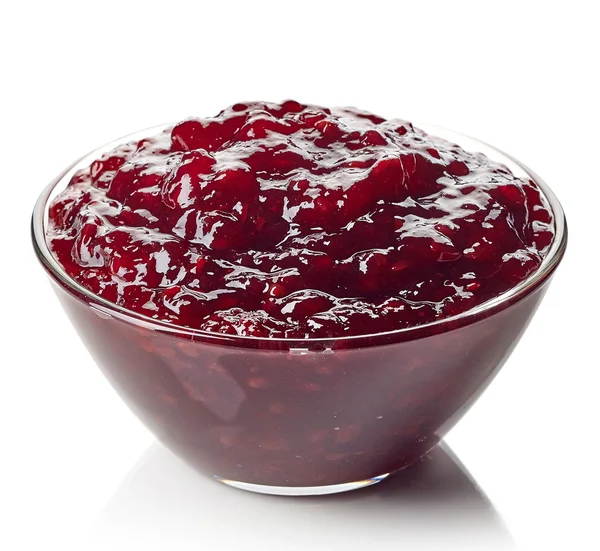 Bowl of blackberry jam — Stock Photo, Image