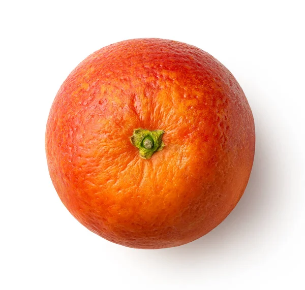 Świeże Dojrzałe Owoce Pomarańczy Czerwonej Krwi Izolowane Białym Tle Widok — Zdjęcie stockowe