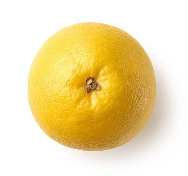 Taze beyaz greyfurt beyaz arka planda izole, üst görünüm