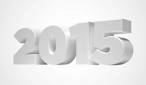 Neujahr 2015 isoliert auf weißem Hintergrund — Stockfoto