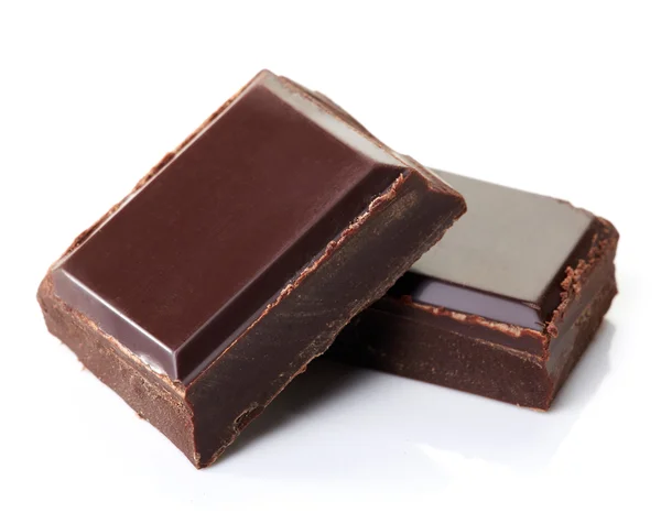 Pieces of dark chocolate — Stock Photo, Image