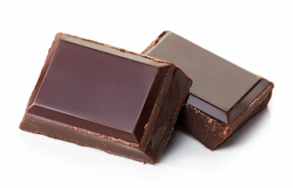 Кусочки тёмного шоколада — стоковое фото