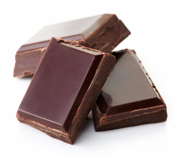 Pieces of dark chocolate — Stock Photo, Image