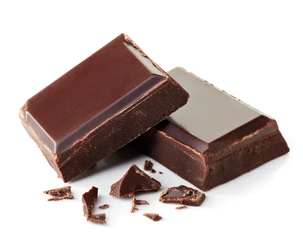 Pieces of dark chocolate — Stock Photo, Image