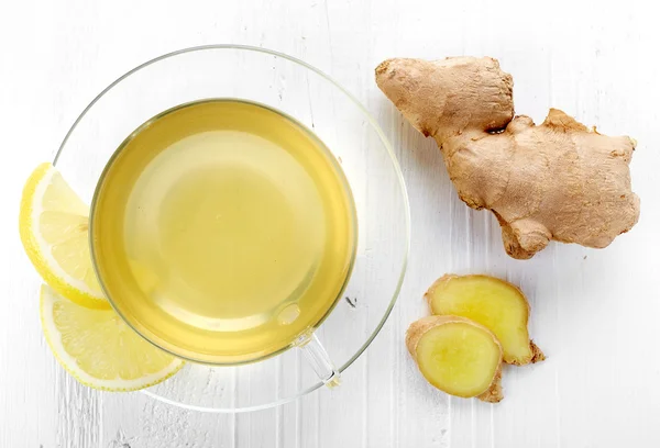 Hot ginger tea — Stock Photo, Image