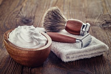Wooden shaving accessories clipart