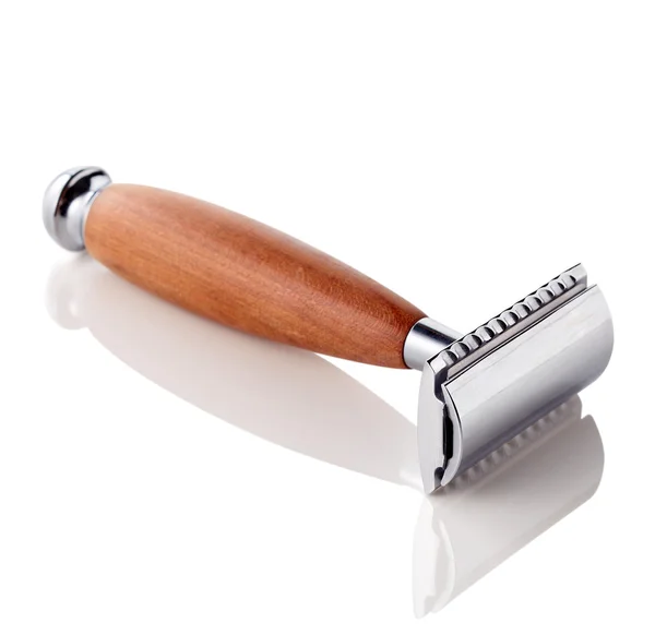 Wooden shaving razor — Stock Photo, Image