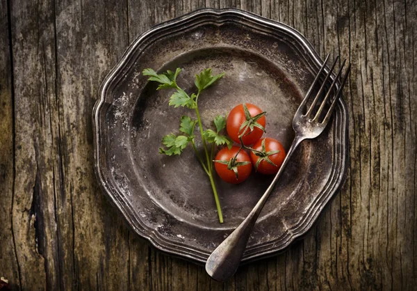 Vintage Silver Plate — Stock Photo, Image