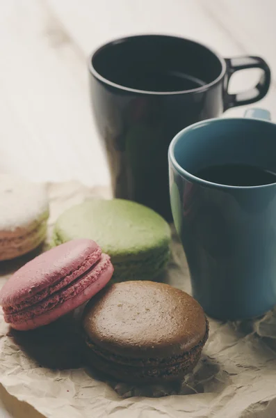 Macarons et café — Photo