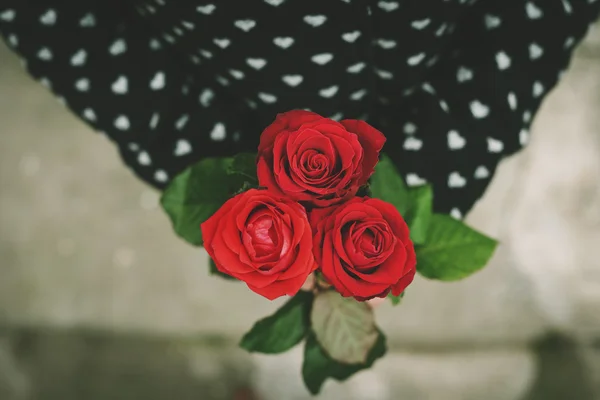 Mulher com rosas — Fotografia de Stock