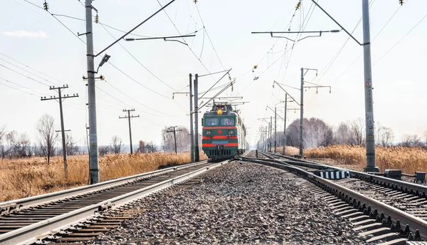 Зелений російські залізничного — стокове фото
