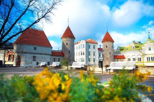 Tours de garde de Viru Gate à Tallinn — Photo