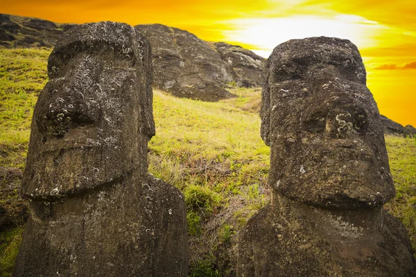 Ahu Tongariki, Moais — Stok fotoğraf