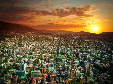 Santiago panoramik manzaralı