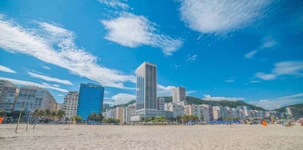 Opuštěná Pláž Copacabana Během Pandemie Coronavirus Infection Covid Brazílie — Stock fotografie