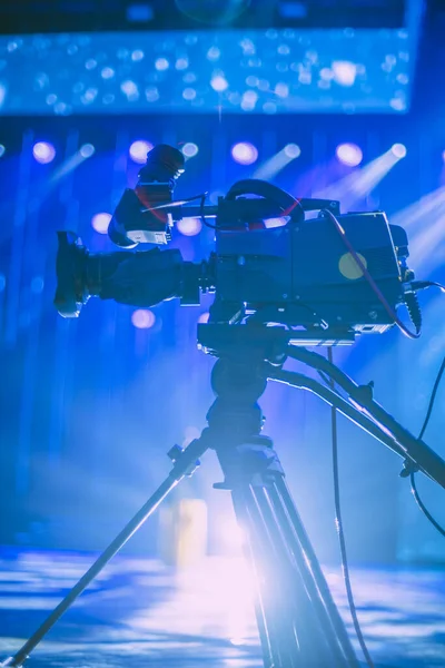 콘서트의 스튜디오 카메라 텔레비전 — 스톡 사진