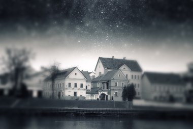 Minsk gece. Bu görüntü nasa tarafından döşenmiş unsurları