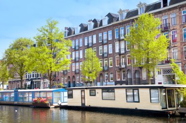 güneşli yaz gün Amsterdam