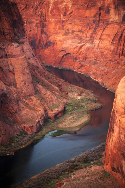Famosa ferradura dobrar do rio Colorado — Fotografia de Stock
