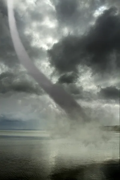 tornado over the ocean