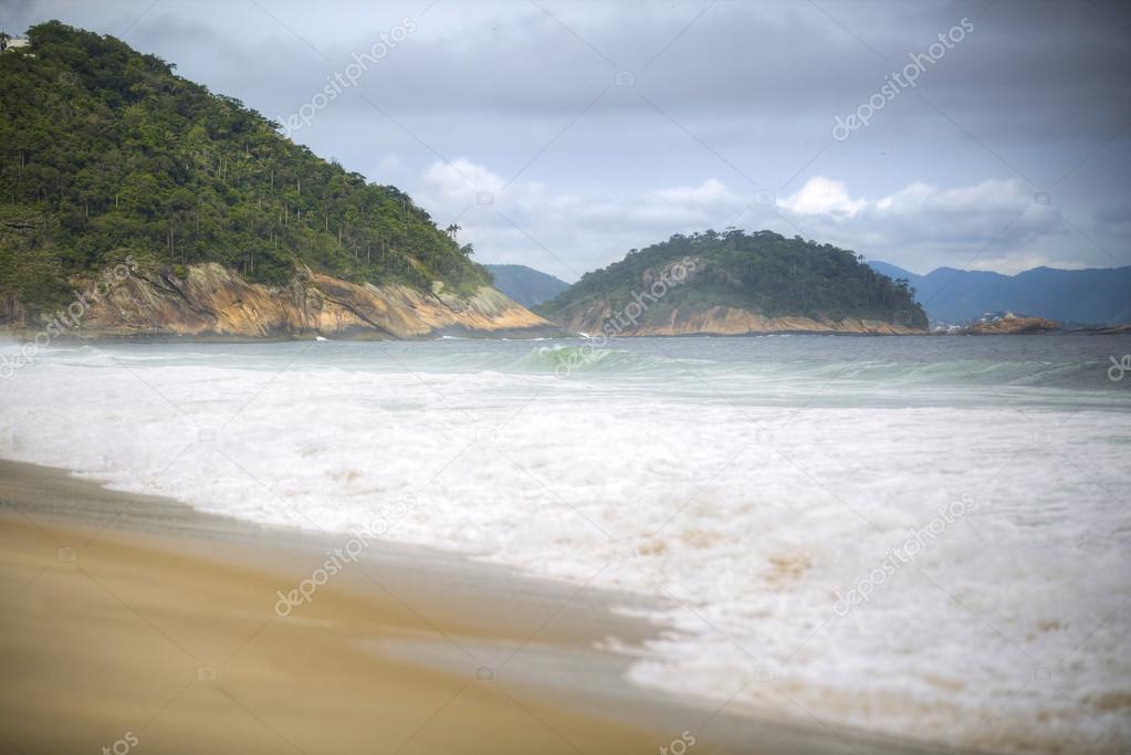 Copacabana . brazilian beach in Rio de Janeiro