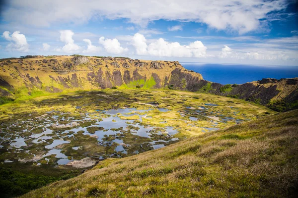 Vulcão rano kau — Fotografia de Stock