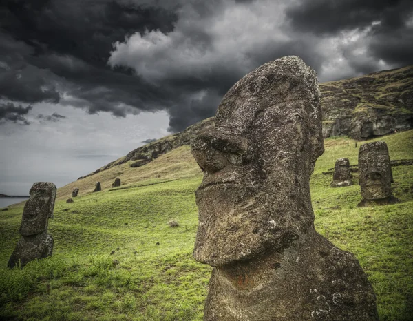 Moais at Ahu Tongariki — Stock Photo, Image