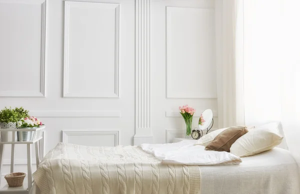 Bedroom in soft light colors — Stock Photo, Image