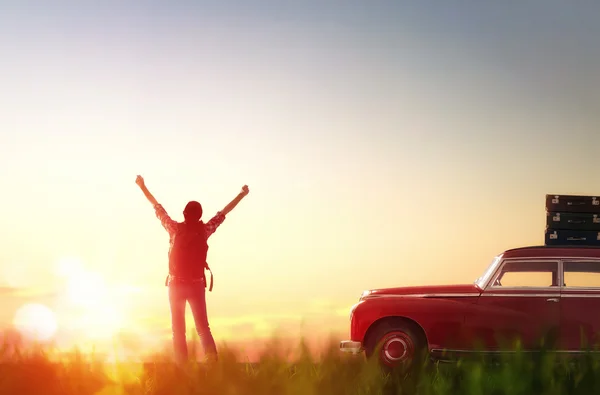 Disfrutando del viaje por carretera — Foto de Stock