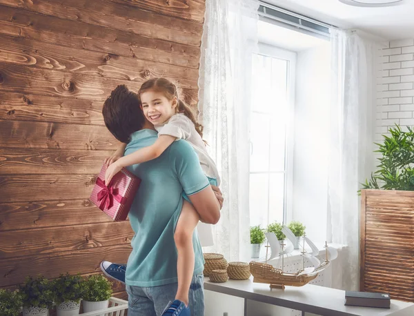 Padre e sua figlia — Foto Stock