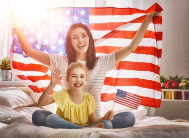 Vatansever tatil ve mutlu bir aile