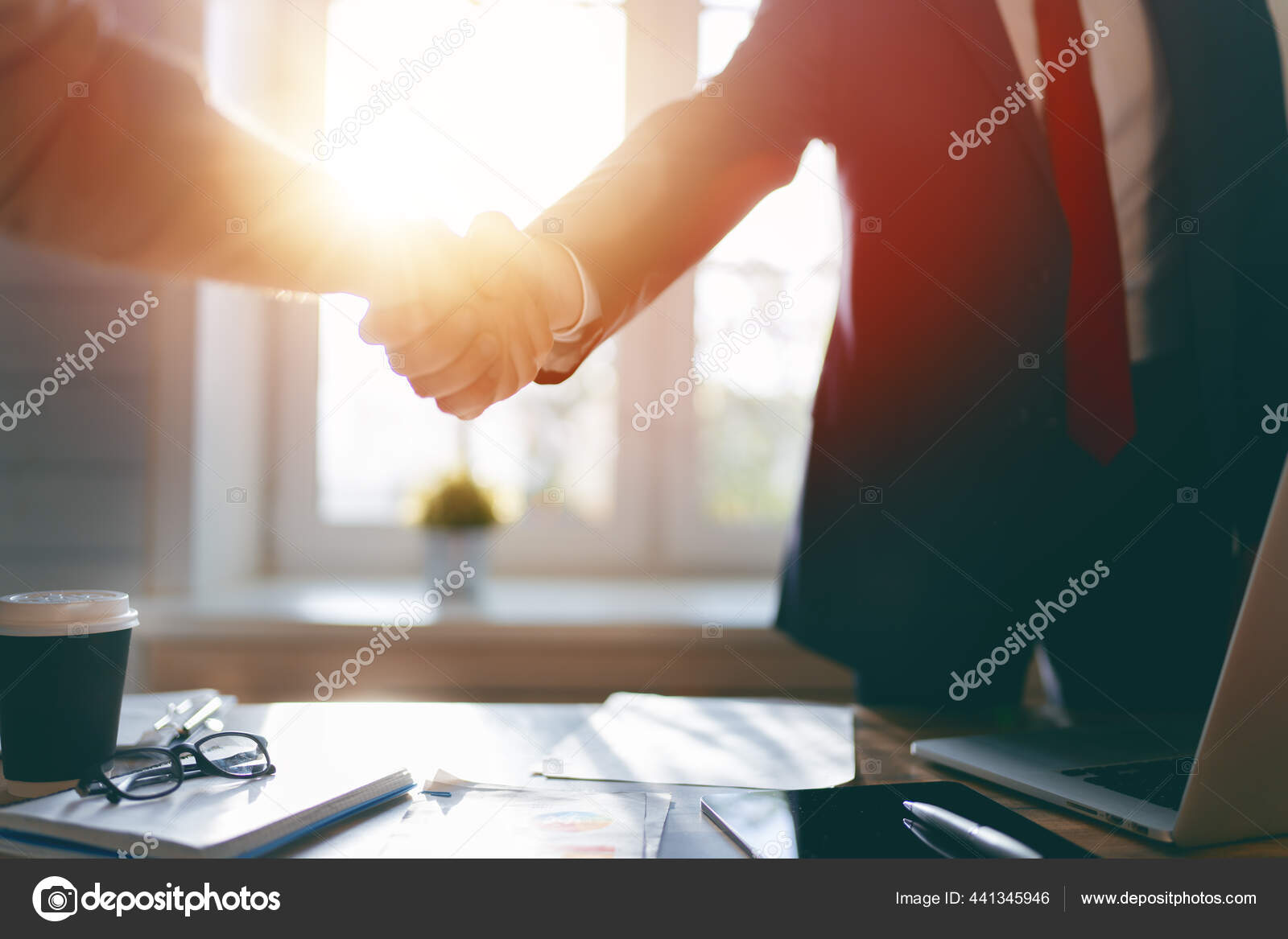 Man Woman Shaking Hands Office Collaborative Teamwork Stock Photo By 5-business-owner-resume-examples-for-2025-resume-worded