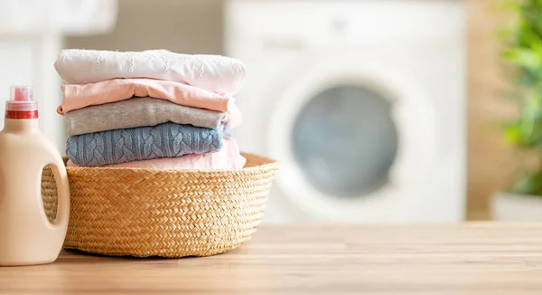 Interior Real Laundry Room Washing Machine Home — Stock Photo, Image