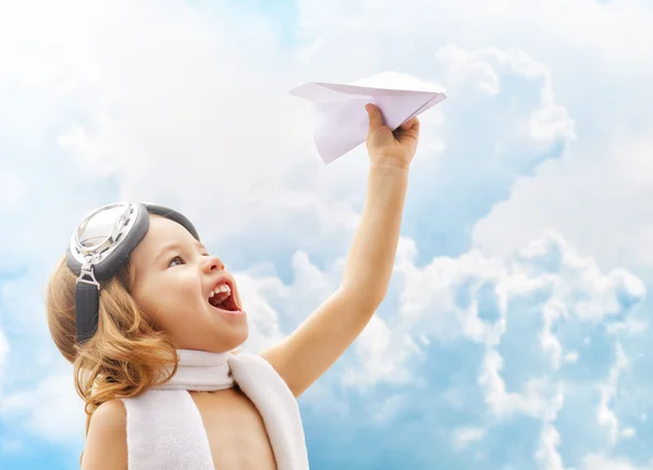 Airplane pilot — Stock Photo, Image