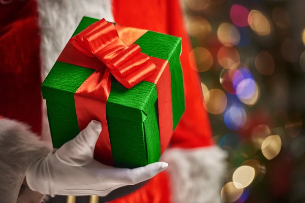 Santa Claus, Gift box — Stockfoto