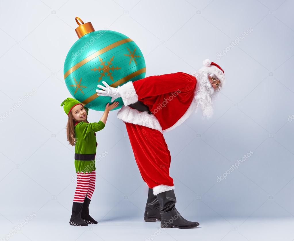 Santa Claus and child