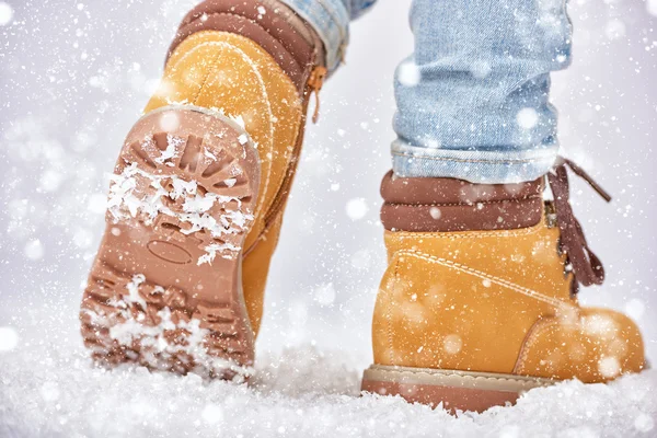 Spaziergang im Schnee — Stockfoto