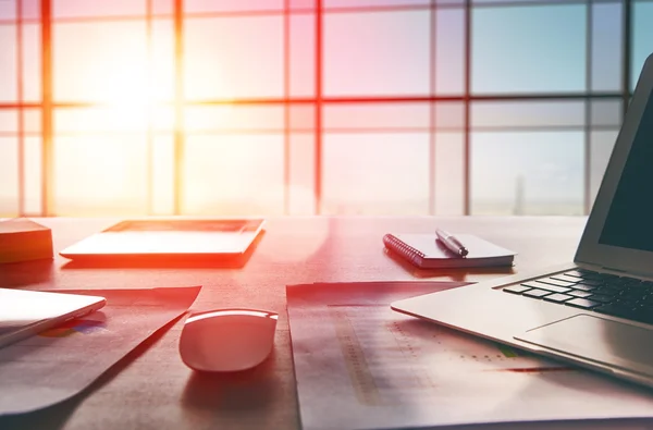 Office workplace with laptop — Stock Photo, Image